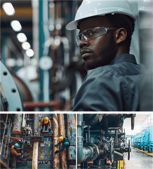 Petrowave professionals collaborating in the field